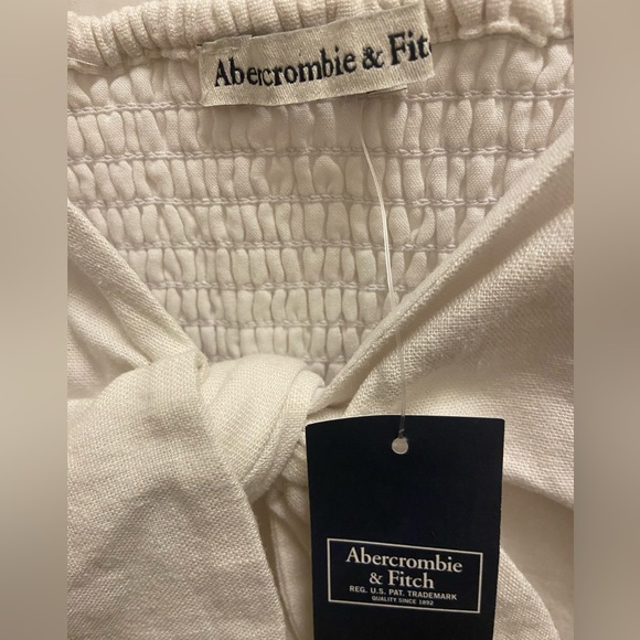 NWT Abercrombie & Fitch linen crop top - Picture 6 of 7